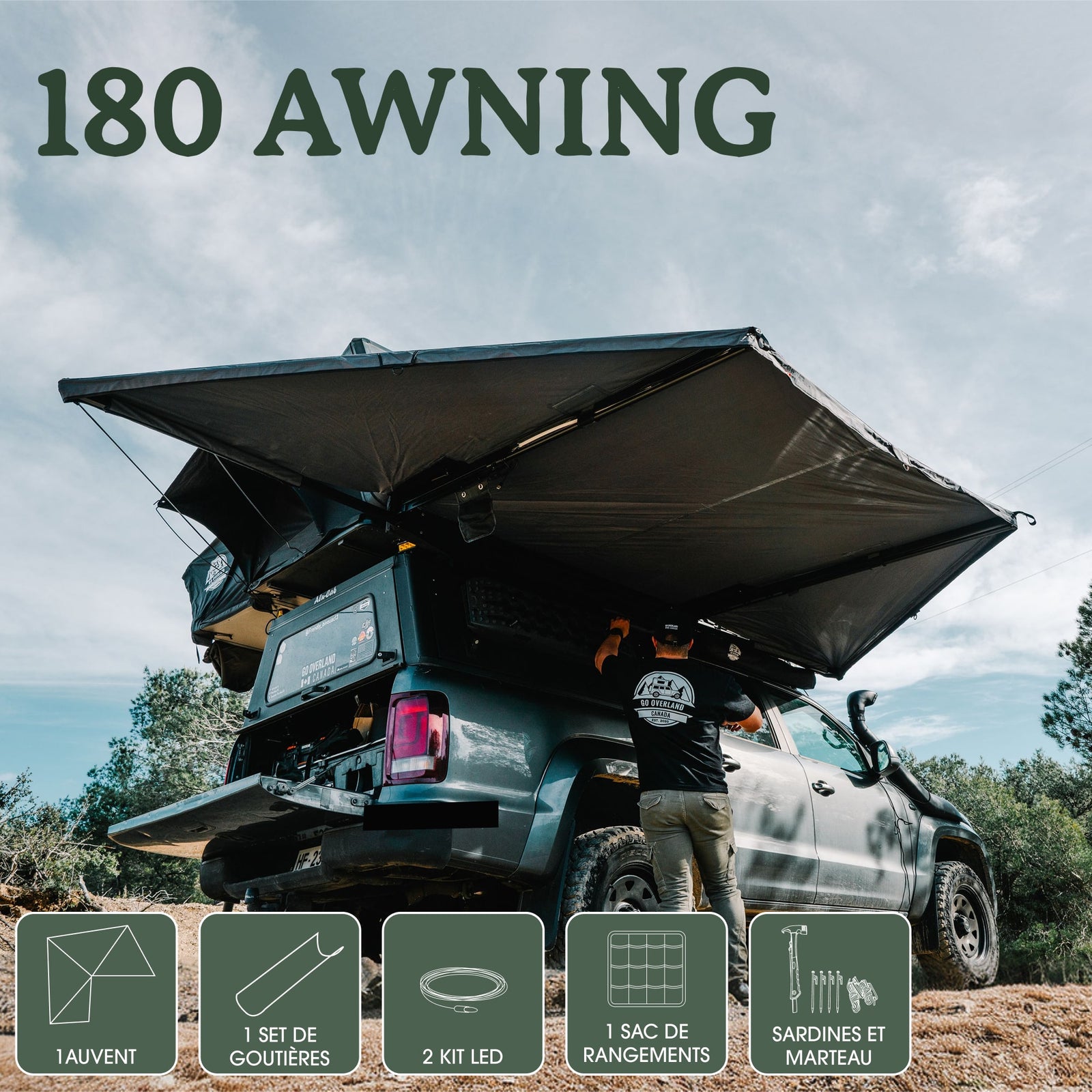 Auvent Autoportant 180°