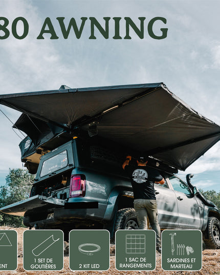 Auvent Autoportant 180°