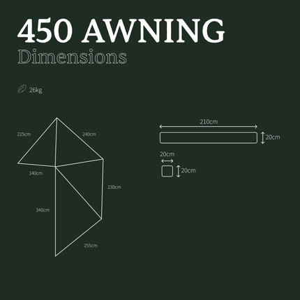 Auvent Autoportant 450