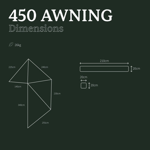 Auvent Autoportant 450